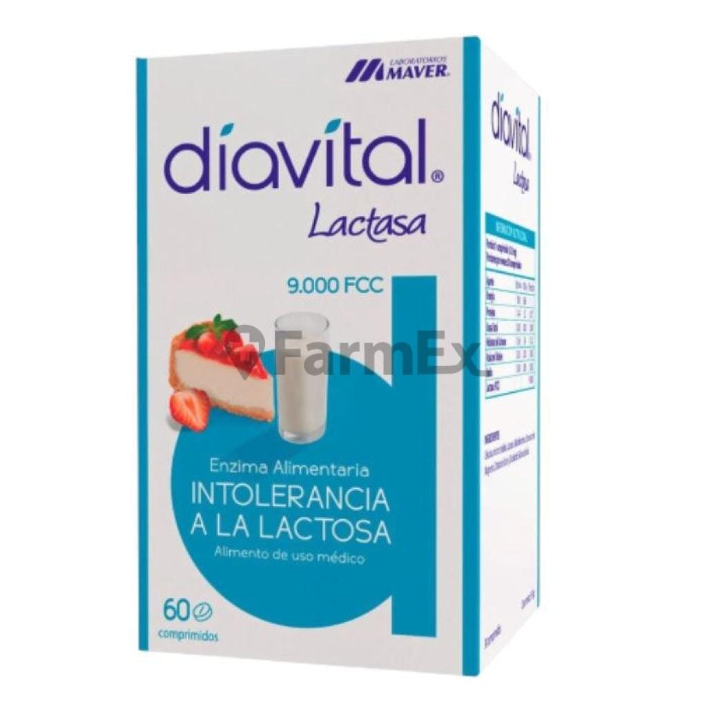 Diavital Lactasa 9.000 FCC x 60 comprimidos Farmex-Fonasa-Persistente